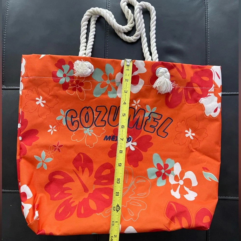 Conzumel México Floral Orange Tote Bag